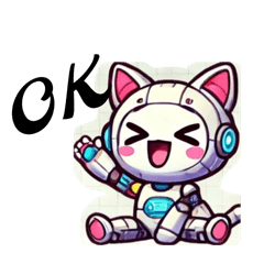 [LINEスタンプ] AIねこロボ1