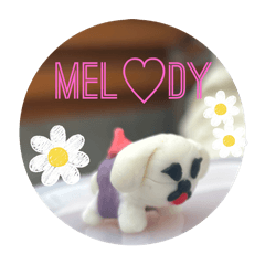 [LINEスタンプ] メロメロのMel♡dy ＆モッチモチのモッチー