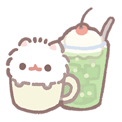 [LINEスタンプ] ポメラニアンもち -ごはん-