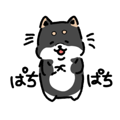 [LINEスタンプ] かわいいくろしばいぬ