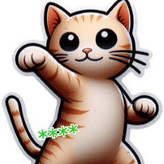 [LINEスタンプ] 猫がびっくり踊る