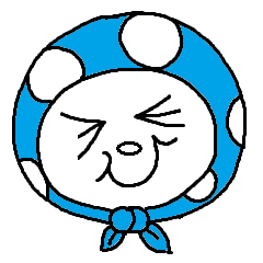 [LINEスタンプ] 水玉かぶりさん 普通ですいません