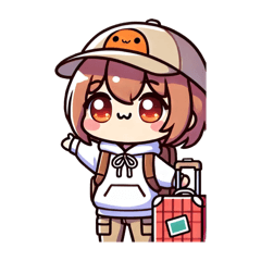 [LINEスタンプ] ひとり旅女子スタイルの画像（メイン）