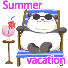 [LINEスタンプ] パンダのSummer vacation！！の画像（メイン）