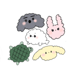 [LINEスタンプ] もこもこどうぶつ⭐︎