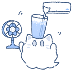 [LINEスタンプ] ふきだしにゃんこの夏 組み合わせスタンプ