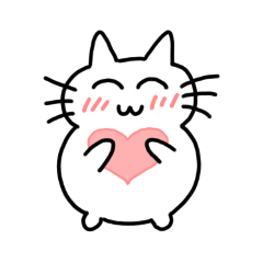 [LINEスタンプ] しろねこちゃんのお気楽生活 1