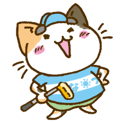 [LINEスタンプ] ゆるねこゴルフ 夏編の画像（メイン）