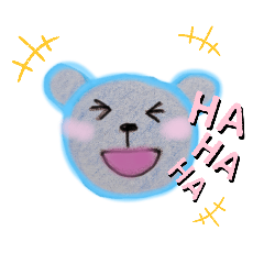 [LINEスタンプ] Blue bear  ᴖᴥᴖ