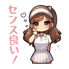 [LINEスタンプ] ゴルフコンペ女子