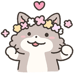 [LINEスタンプ] ふわふわ 灰色オオカミ タロ