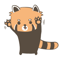 [LINEスタンプ] レッサーパンダ猫_vo1