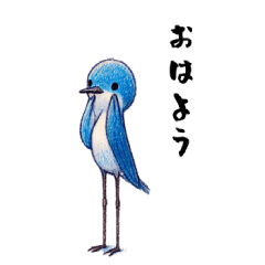 [LINEスタンプ] 細長いオオルリの画像（メイン）