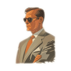 [LINEスタンプ] boss with a sunglasses