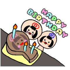 [LINEスタンプ] 2人のこけしちゃん