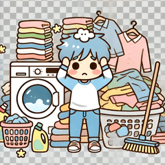 [LINEスタンプ] かわいい家事の苦労スタンプ