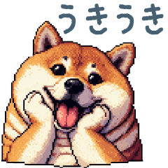 [LINEスタンプ] ドアップでリアクション柴犬【日常会話】