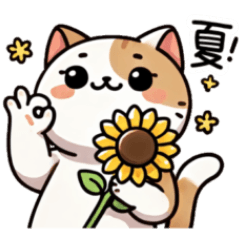 [LINEスタンプ] 夏の猫にゃんスタンプ