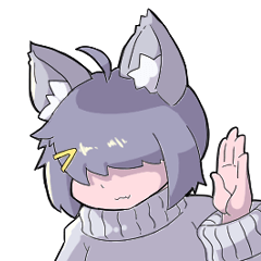 [LINEスタンプ] 陰キャ狼娘が往く