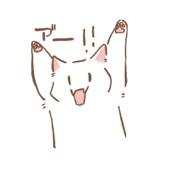 [LINEスタンプ] 茶ねこ白ねこ