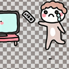 [LINEスタンプ] テレビのボヤキ