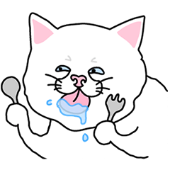 [LINEスタンプ] [Imshine] 面白い白い猫