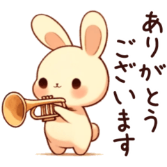 [LINEスタンプ] トランペットうさぎ 敬語の日常会話