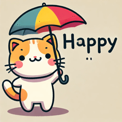 [LINEスタンプ] 日傘をさしたネコ