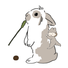 [LINEスタンプ] うさぎ飼育セット