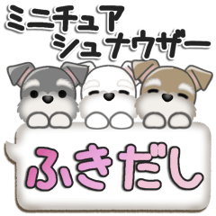 [LINEスタンプ] ミニチュアシュナウザー＊ふきだし＊