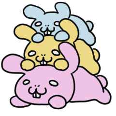 [LINEスタンプ] 動くおもしろかわいい白目うさぎ3