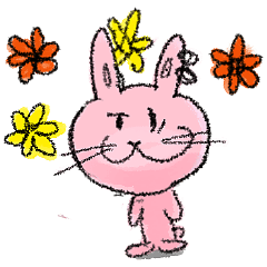 [LINEスタンプ] ピンクなうさぎたち