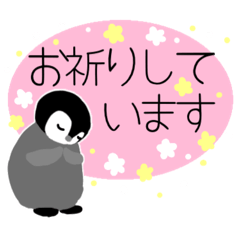 [LINEスタンプ] 大きな文字の優しいペンギン