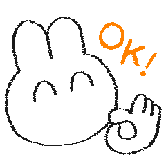 [LINEスタンプ] シンプルゆるウサギ