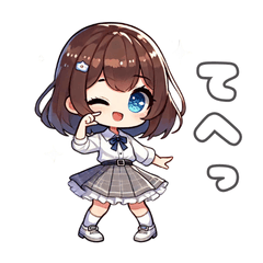 [LINEスタンプ] かわいいちび女の子2