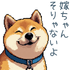 [LINEスタンプ] 連絡用旦那柴犬【日常会話・夫婦】