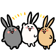 [LINEスタンプ] わんぱく！ころもちウサギ1