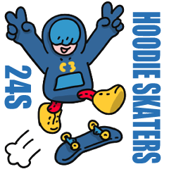 [LINEスタンプ] HOODIE SKATERS⭐夏を感じる⚓スケーターの画像（メイン）