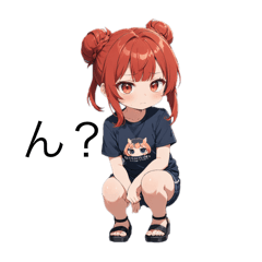 [LINEスタンプ] Tシャツのおんなの子。の画像（メイン）