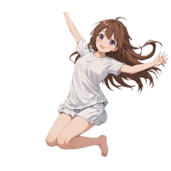 [LINEスタンプ] Tシャツ好きのおんなの子。の画像（メイン）