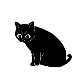 [LINEスタンプ] 普通の黒猫