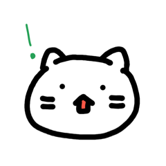 [LINEスタンプ] ゆるっとしろねこちゃん