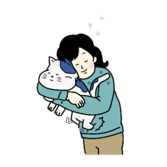 [LINEスタンプ] ひねくれあおねこ