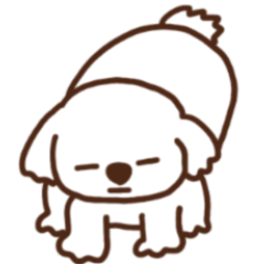 [LINEスタンプ] 生意気な白い犬スタンプ