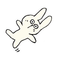 [LINEスタンプ] つまずきうさぎ