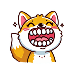 [LINEスタンプ] 歯が丈夫すぎるキツネ