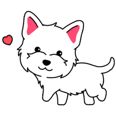 [LINEスタンプ] 犬スタンプ #1『ウエスティ』