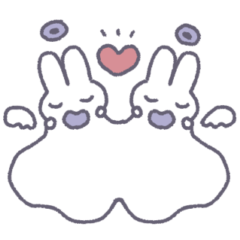 [LINEスタンプ] うさぎが天使。 2