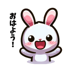 [LINEスタンプ] うさぴょんのひと言2