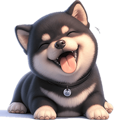 [LINEスタンプ] 愛しの黒柴犬（台湾）